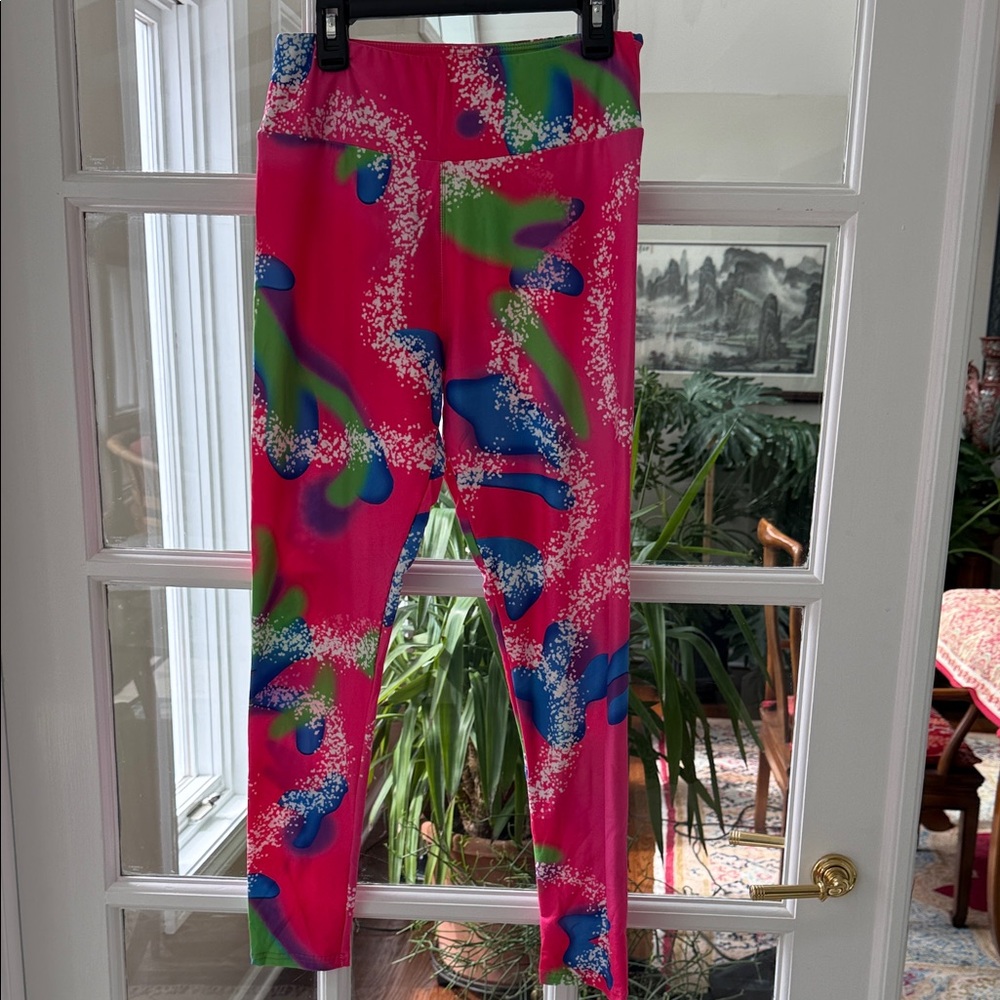 Cosplaya Multicolor leggings - Pink, Green, Blue Size M